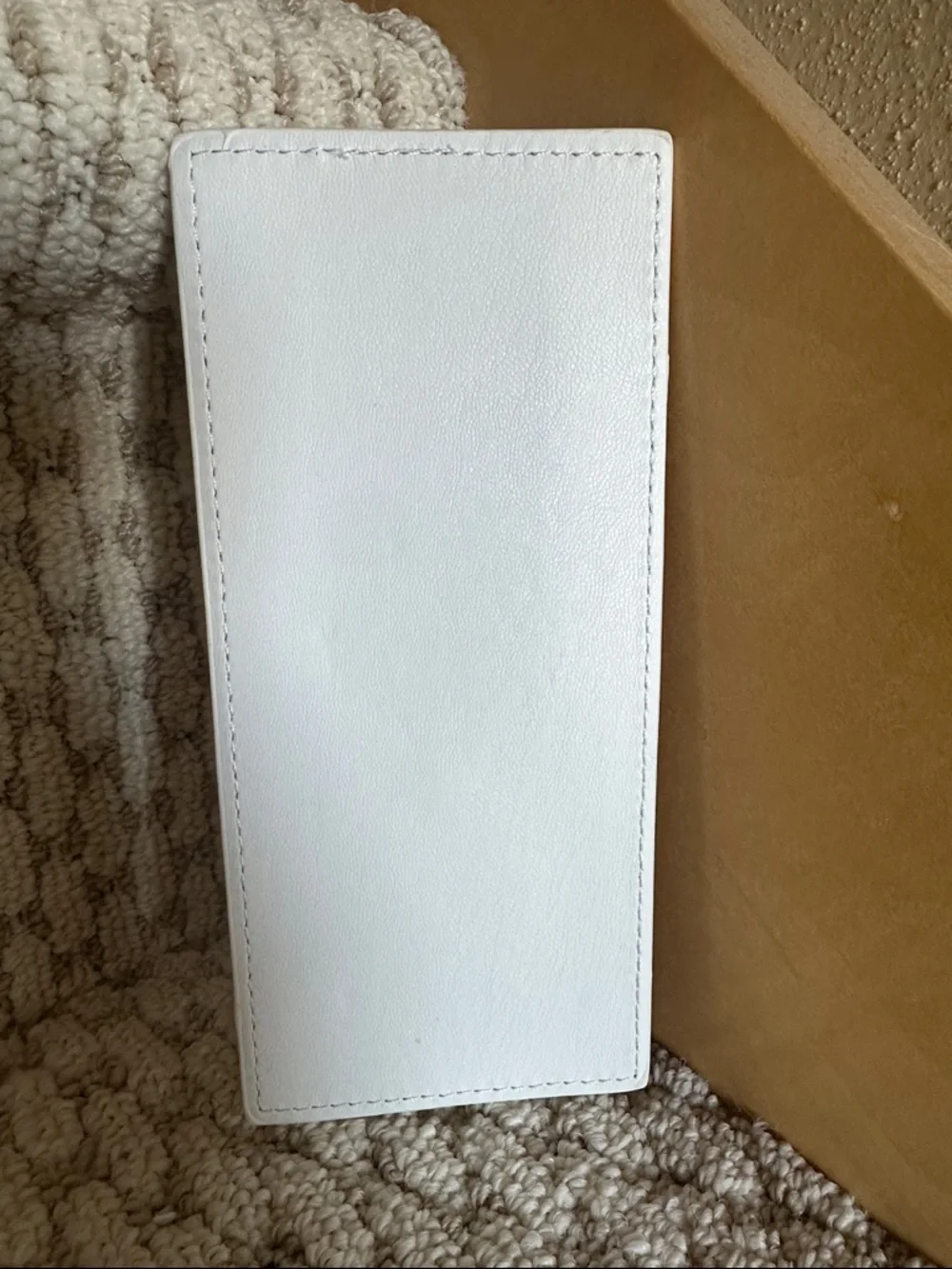 Badgley Mischka White Slim Card Organizer with Snap Strap - Picture 3 of 4